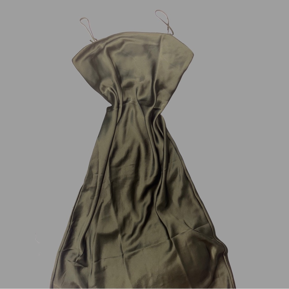 NWT Victoria’s Secret Olive Green Satin Dress